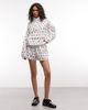 ASOS Weekend Collective Weekend Collective nylon track jacket in white polka dot print - part of a set-Multi - 2