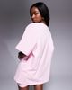 ASOS Weekend Collective Weekend Collective oversized heavyweight T-shirt with running club graphic in pink - part of a set - 2