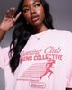ASOS Weekend Collective Weekend Collective oversized heavyweight T-shirt with running club graphic in pink - part of a set - 3