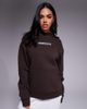 ASOS Weekend Collective Weekend Collective oversized hoodie with stacked back logo in chocolate-Brown - 1