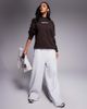 ASOS Weekend Collective Weekend Collective oversized hoodie with stacked back logo in chocolate-Brown - 3