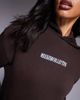ASOS Weekend Collective Weekend Collective oversized hoodie with stacked back logo in chocolate-Brown - 4