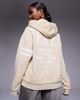 ASOS Weekend Collective Weekend Collective oversized hoodie with stacked back logo in washed stone and pink-Neutral - 4