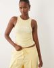 ASOS Weekend Collective Weekend Collective racer tank top with graphic in buttermilk - part of a set-Yellow - 1