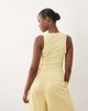 ASOS Weekend Collective Weekend Collective racer tank top with graphic in buttermilk - part of a set-Yellow - 4