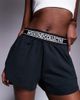 ASOS Weekend Collective Weekend Collective running shorts in black with branded waistband - 2