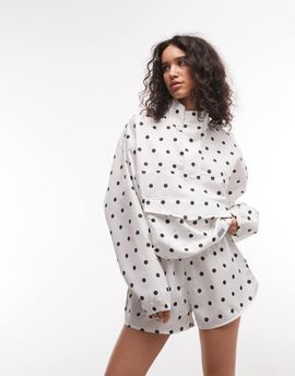 ASOS Weekend Collective Weekend Collective running shorts with woven label in polka-dot print - part of a set-Multi