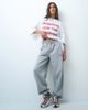ASOS Weekend Collective Weekend Collective set baggy cuffed sweatpants with graphic in gray - 1