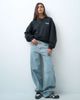 ASOS Weekend Collective Weekend Collective set oversized henley sweatshirt with graphic in black - 3