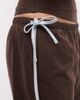 ASOS Weekend Collective Weekend Collective set straight leg jogger with blue piping in chocolate-Brown - 2