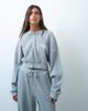 ASOS Weekend Collective Weekend Collective set waffle henley long sleeve top with bubble hem in gray - 3