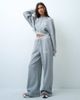 ASOS Weekend Collective Weekend Collective set waffle wide leg jogger in gray - 1