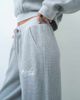 ASOS Weekend Collective Weekend Collective set waffle wide leg jogger in gray - 3