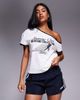 ASOS Weekend Collective Weekend Collective short with chocolate runner graphic in navy - part of a set-Brown - 4