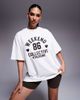 ASOS Weekend Collective Weekend Collective T-shirt with embroidered chocolate heart print in cream - part of a set-White - 1