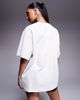 ASOS Weekend Collective Weekend Collective T-shirt with embroidered chocolate heart print in cream - part of a set-White - 2