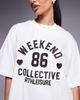 ASOS Weekend Collective Weekend Collective T-shirt with embroidered chocolate heart print in cream - part of a set-White - 3