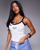 ASOS Weekend Collective Weekend Collective tank top with contrast trim in white - 1