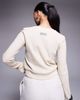 ASOS Weekend Collective Weekend Collective waffle knit cardigan with woven label in stone-Neutral - 2