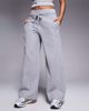 ASOS Weekend Collective Weekend Collective waffle knit wide leg pants in heather gray - part of a set - 2