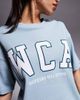 ASOS Weekend Collective Weekend Collective waffle top with varsity logo in washed sage green - part of a set - 2