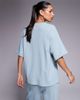 ASOS Weekend Collective Weekend Collective waffle top with varsity logo in washed sage green - part of a set - 3