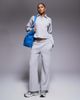 ASOS Weekend Collective Weekend Collective wide leg waffle sweatpants in gray - part of a set - 1