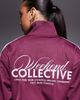 ASOS Weekend Collective Weekend Collective zip up poly-tricot tracksuit top in burgundy - part of a set-Red - 2