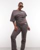 ASOS Weekend Collective Weekend Colletive Curve fold over pants in striped print - part of a set-Multi - 1