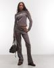 ASOS Weekend Collective Weekend Colletive set fold over trouser in stripe-MULTI - 1