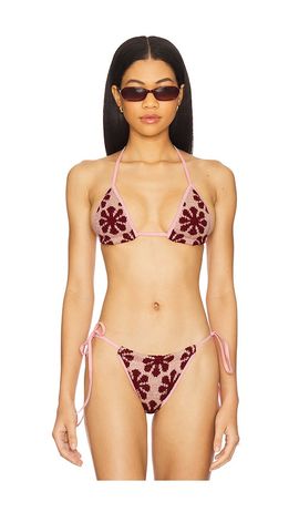 ASTA RESORT Asta Resort Lio Jacquard Bikini Top