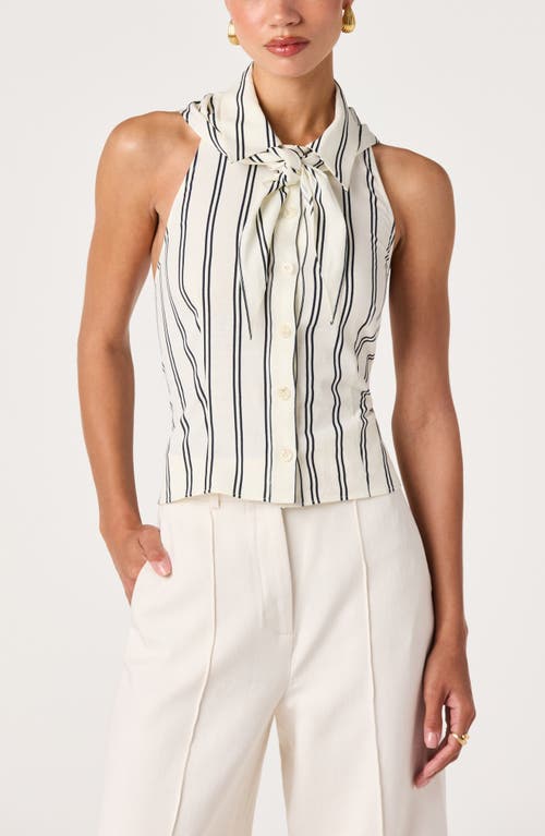 ASTR the Label ASTR the Label Adrianna Stripe Cotton Halter Top