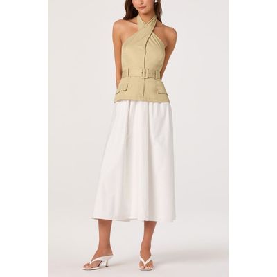 ASTR the Label ASTR the Label Aleda Halter Neck Cotton Midi Dress