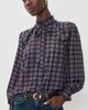 ASTR the Label ASTR the Label Alyssa Ruffle Collar Top Eggplant Plaid - 2