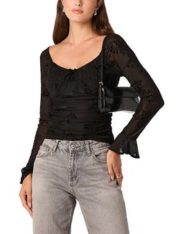 Astr The Label Astr the Label Belsie Scoop Neck Side Ruched Top