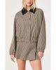 ASTR the Label ASTR the Label Billie Gingham Jacket with Faux Leather Collar - 1