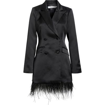chinese dress ladies Kesari Pleated Blazer Wrap Dress