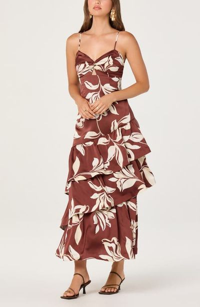 ASTR the Label ASTR the Label Cassia Floral Tiered Midi Dress