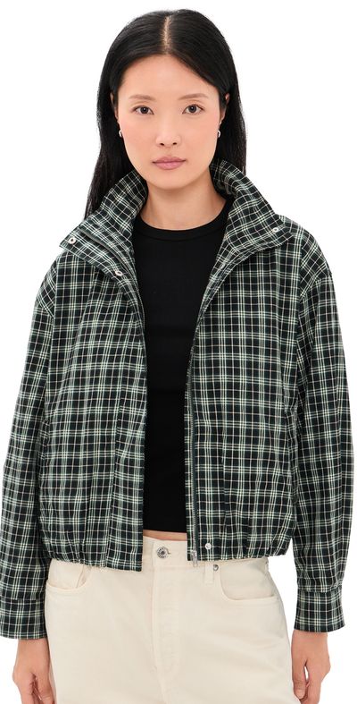 ASTR the Label ASTR the Label Cooper Jacket Black Green Plaid