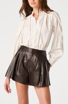 ASTR the Label ASTR the Label Edith Lace Detail Button-Up Shirt