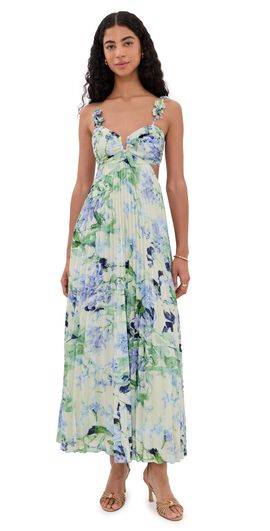 ASTR the Label ASTR the Label Emese Dress Green Blue Floral