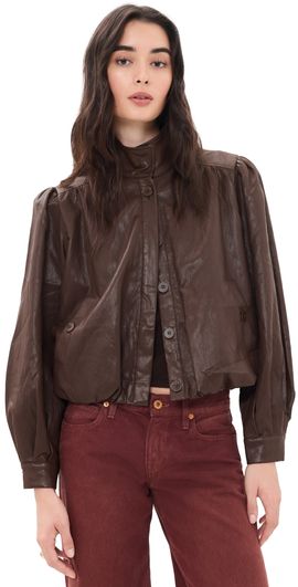 ASTR the Label ASTR the Label Estero Faux Leather Jacket Brown