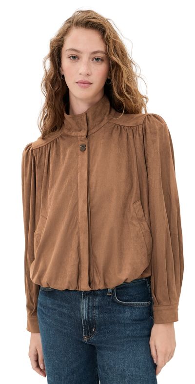 ASTR the Label ASTR the Label Estero Faux Suede Jacket Coffee