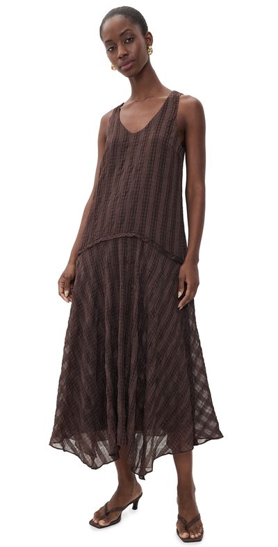 ASTR the Label ASTR the Label Halo Dress Brown Plaid