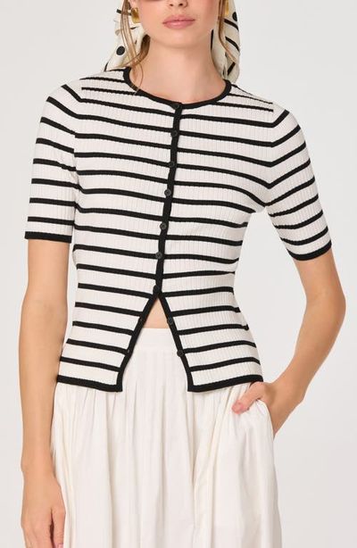 ASTR the Label ASTR the Label Henrie Stripe Button-Up Sweater