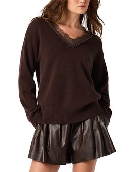 Astr The Label Astr the Label Jadyn Wool Lace Trim Sweater