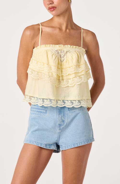 ASTR the Label ASTR the Label Jazlyn Lace Detail Tiered Top