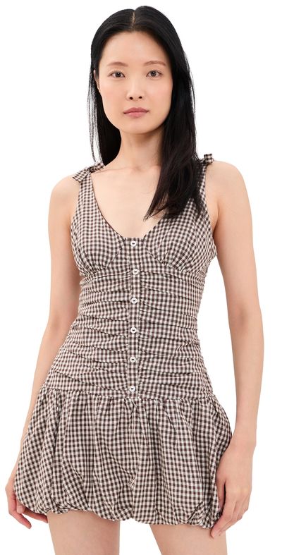 ASTR the Label ASTR the Label Jeliany Mini Dress Brown Gingham