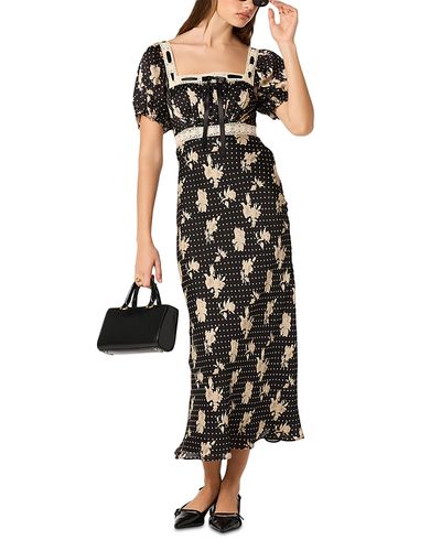 Astr The Label Astr the Label Kim Crochet Trim Square Neck Dress