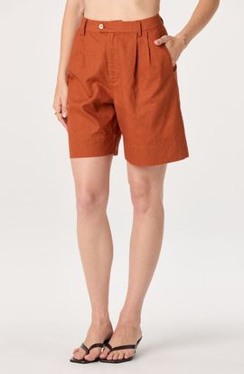 ASTR the Label ASTR the Label Koda Pleated Linen Blend Shorts